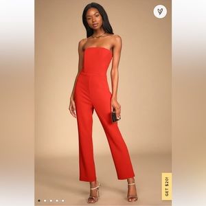 Lulus strapless jumpsuit brand new without tag
